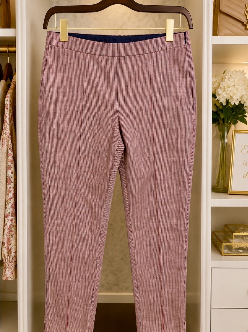Brooks Brothers Mauve-Pink Tailored Ankle Pants